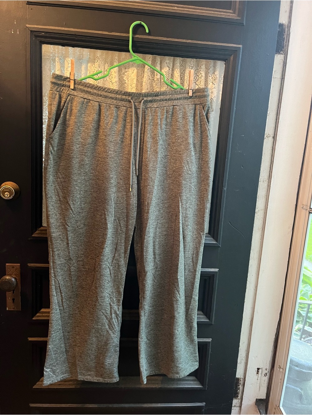 Woman’s Green Sweatpants - Casual Drawstring Lounge Pants
